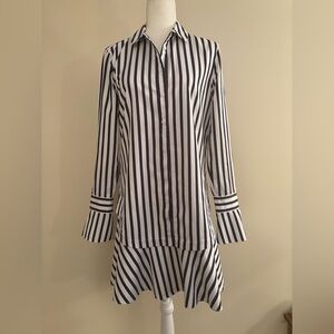 Striped Black and White Women's Top
